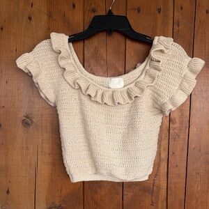 Ruffled Knit Top